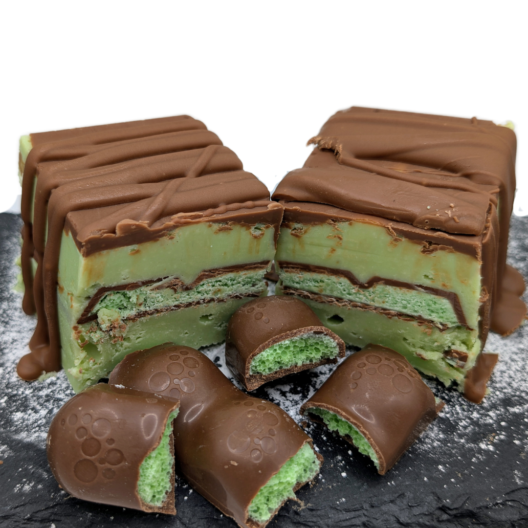 Indulge in Mint Aero madness - gourmet fudge fun!