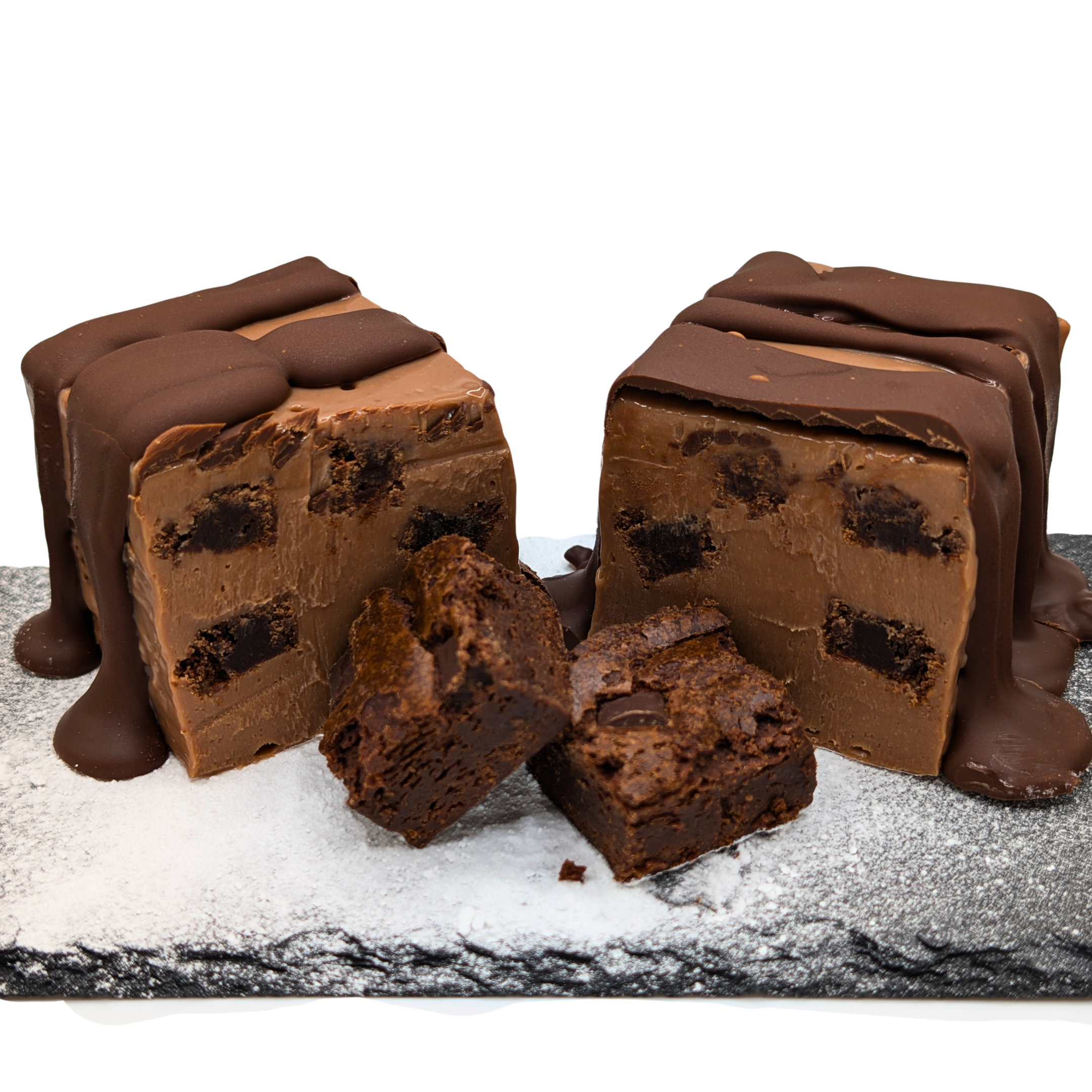 Sink your teeth into a rich chocolate brownie delight.